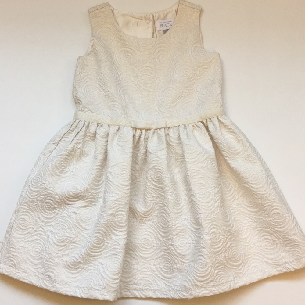 Cream color w/gold shimmer dress